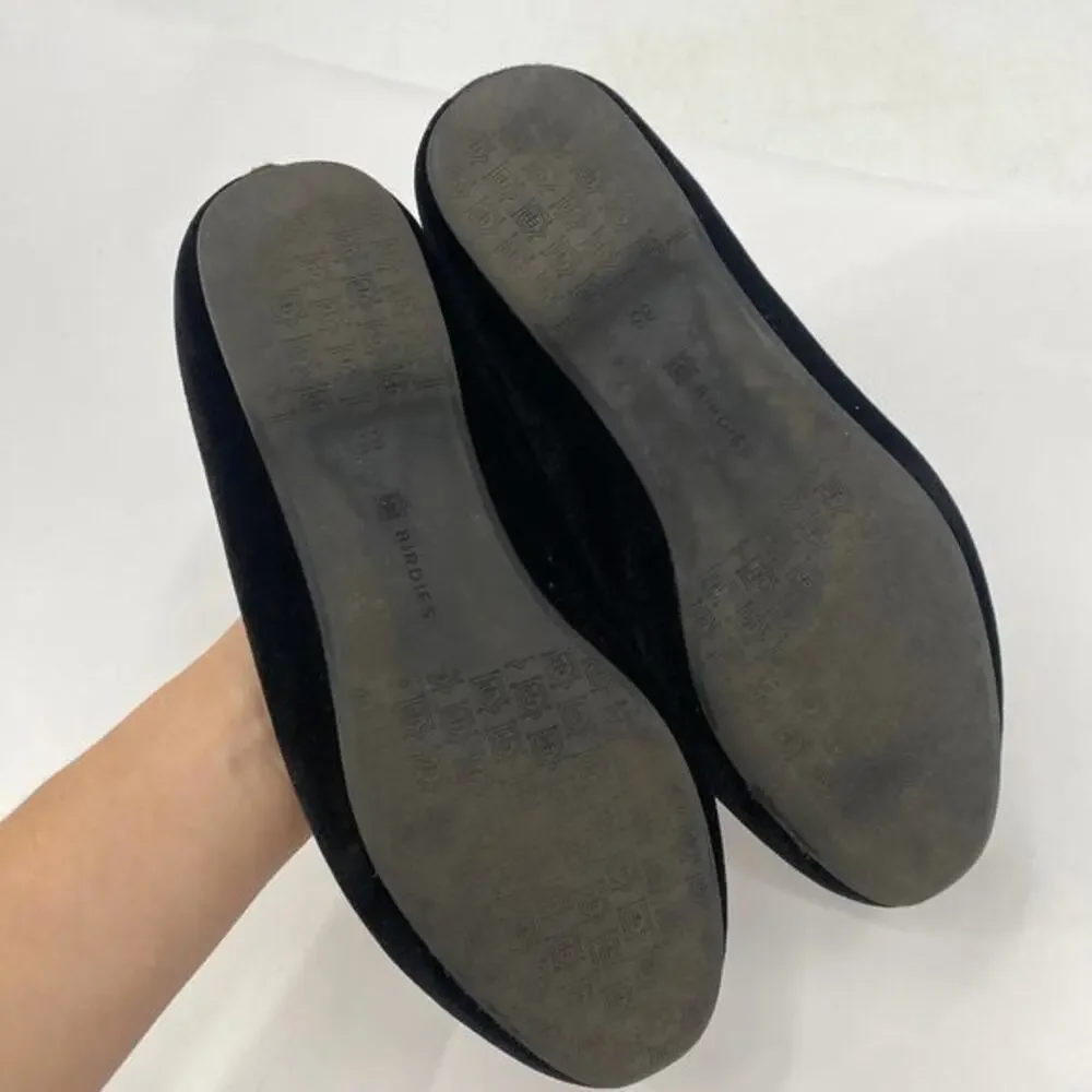 Birdies black velvet‎ loafers